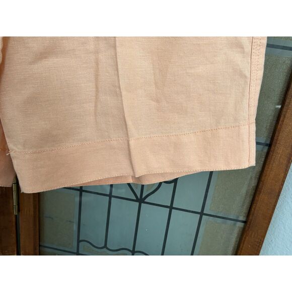 Liz Claiborne Liz Wear 100% Linen Drawstring Coral Shorts Size 14 - Picture 6 of 9